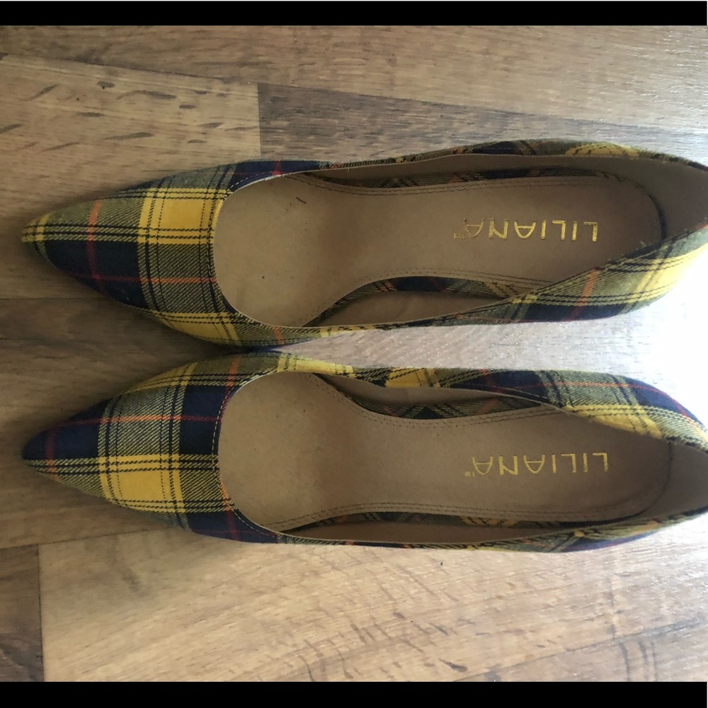 Plaid heels